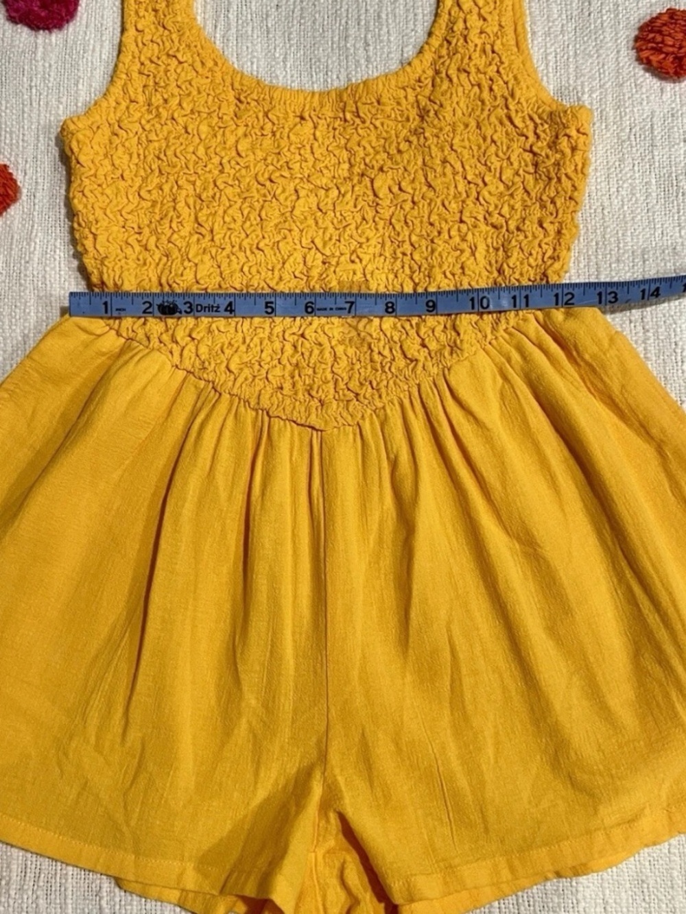 NWOT Free People Juliette Romper XS Cantaloupe Orange/Yellow - Picture 10 of 16